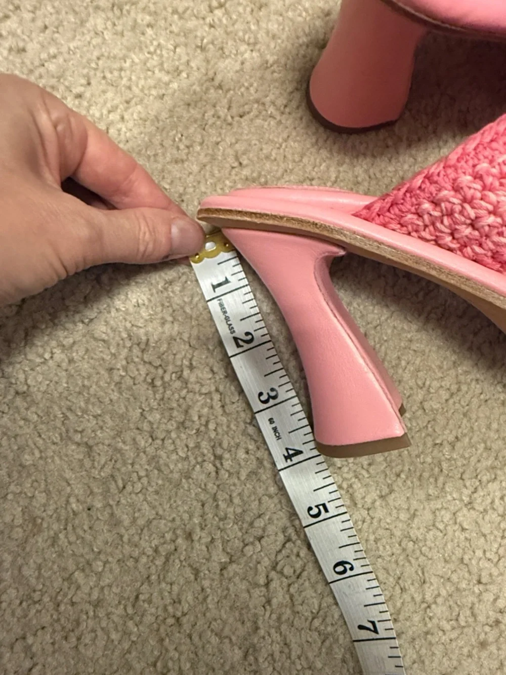 Coach Pink Woven Slide Mules - Picture 5 of 6